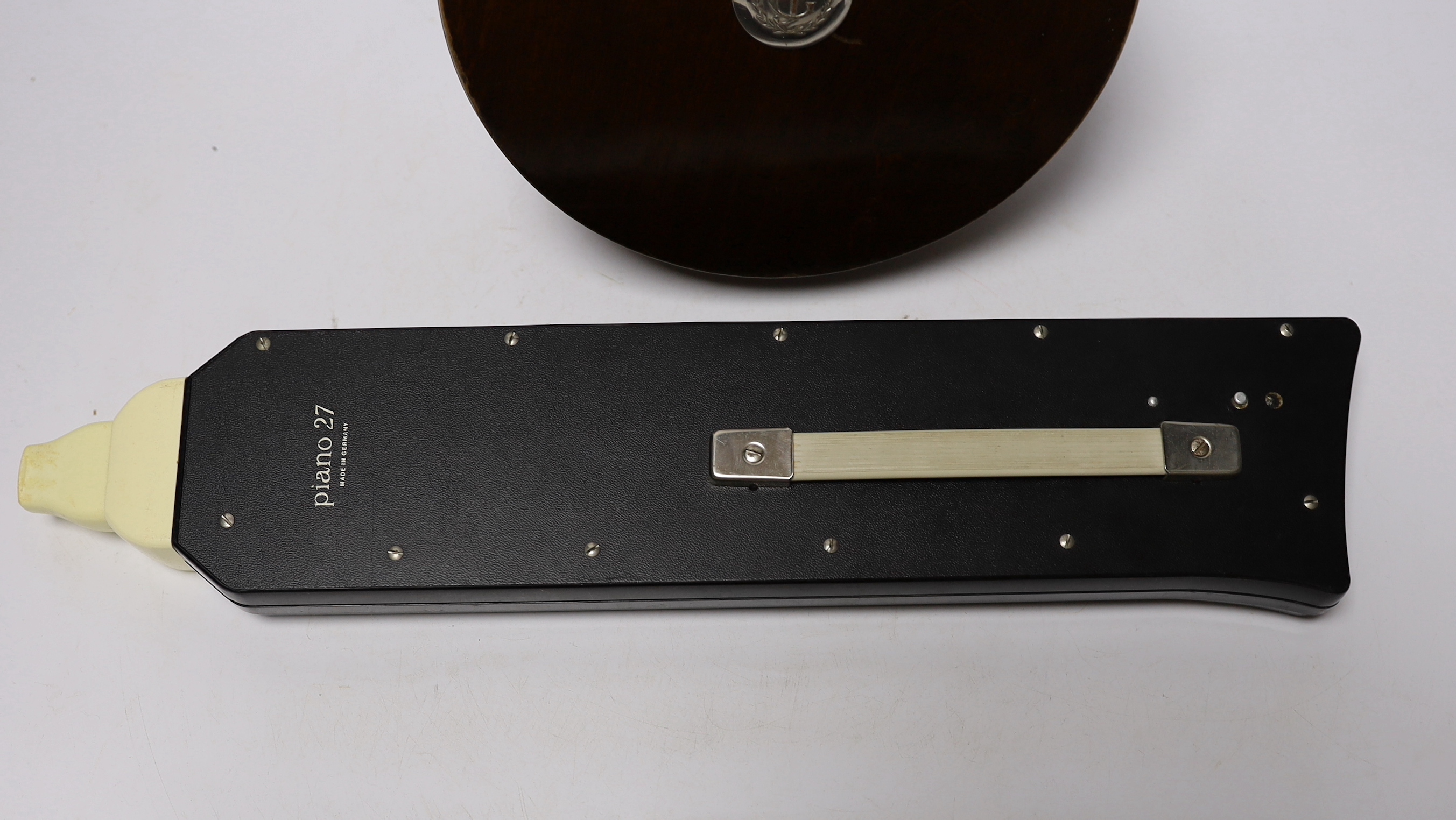 A John Grey and sons, London eight string banjolele in original case and a Hohner melodica